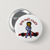 ダーク・ウーマン・レース・カー・ドライバー 缶バッジ (正面&裏面)