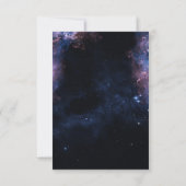ダーク エレガント スペース ギャラクシー 天体 テーマ RSVP カード (裏面)