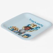 ダーク・スキン・ボーイ・ブライド・パーティー ペーパープレート (傾斜あり)