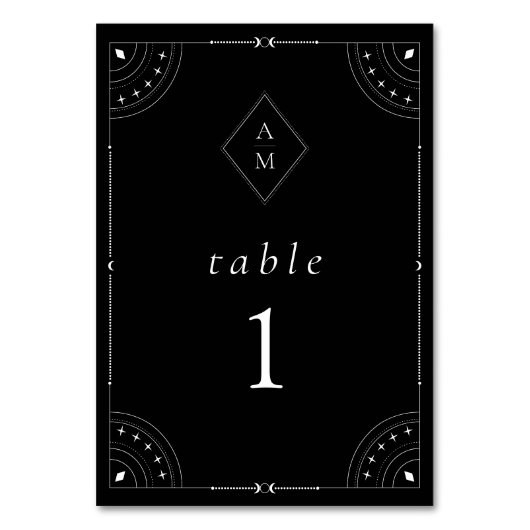 ダーク セレスチャル ムーン & スターズ テーブルナンバー (正面)