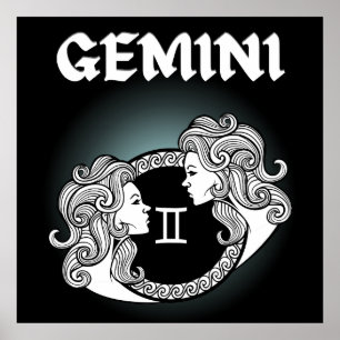 ダーク・ゾディアック - ふたご座   中世占星術アート ポスター