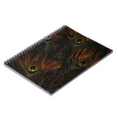 ダーク・タンジェリン・孔雀の羽 ノートブック (左側)