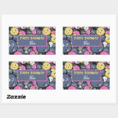 ダーク・ドードル・モンスターアニメ 長方形シール (シート)