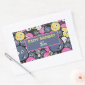 ダーク・ドードル・モンスターアニメ 長方形シール (封筒)