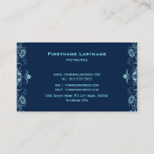 ダーク&パステルブルーフローラスワーズ 名刺 (裏面)