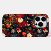 ダーク フェスティブ クリスマス オーナメント パターン Case-Mate iPhoneケース (裏面 (横))