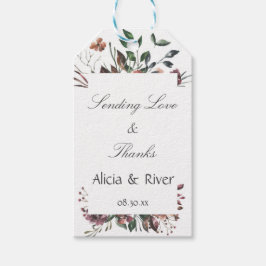 ダーク フォール フローラル ラスティック オータム ギフト タグ