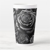 ダーク フラワー ローズ ラテ マグ 12 & 17 oz (正面)