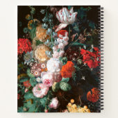 ダーク フローラル ローズ アート ジャーナル ノートブック (裏面)