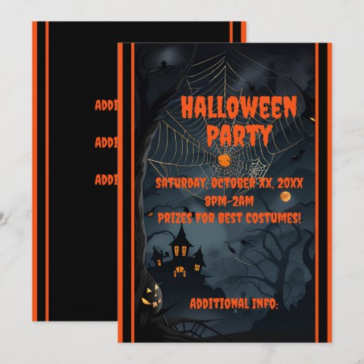 ダーク・ホーンテッド・ナイト 招待状 (正面/裏面)