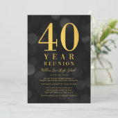 ダーク ボケ ライト 40 年 クラス リユニオン 招待状 (スタンド正面)