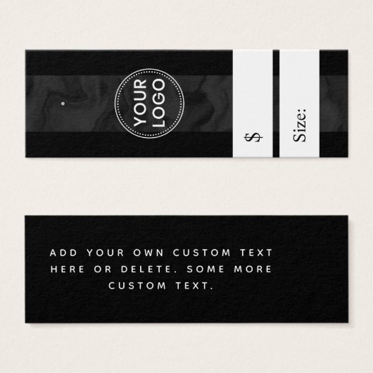 ダーク・マーブルストライプド・ブラックプライスラベル (正面&裏面)