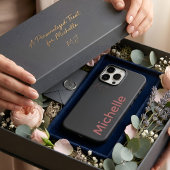 ダーク ミニマリスト 美意識 ダスティローズ 名前入りカスタム Case-Mate iPhoneケース
