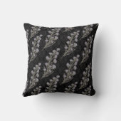 ダーク&ムーディアールヌーボーラベンダーフローラ クッション (裏面)