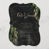 ダーク&ムーディースナップドラゴンスカル結婚式招待状 招待状 (正面/裏面)