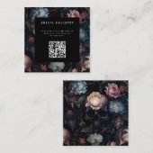 ダーク ムーディー フローラル ゴシック ブライズシャワー エンクロージャーカード (正面/裏面)