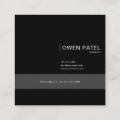 ダーク ムーディー フローラル ヴィンテージ ボタニカル スクエア名刺 (裏面)