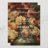 ダーク ムーディー ロマンティック アンティーク オランダ絵画 ウェディング 招待状 (正面/裏面)