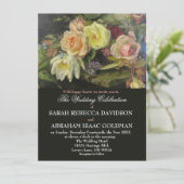 ダーク ムーディー ロマンティック アンティーク トール ペイント ウェディング 招待状 (スタンド正面)