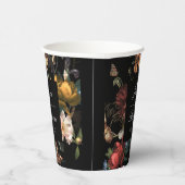 ダーク ムーディー ロマンティック フラワーズ オランダ ウェディング シャワー 紙コップ (右)