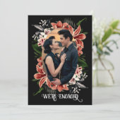 ダーク ムーディー 結婚発表 オーダーメイド フォト 招待状 (スタンド正面)