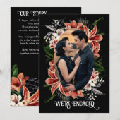 ダーク ムーディー 結婚発表 オーダーメイド フォト 招待状 (正面/裏面)