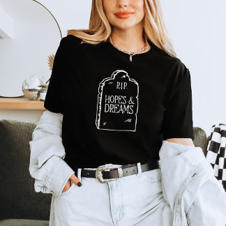 ダーク・ユーモアTシャツ「希望と夢よ、安らかに」 Tシャツ