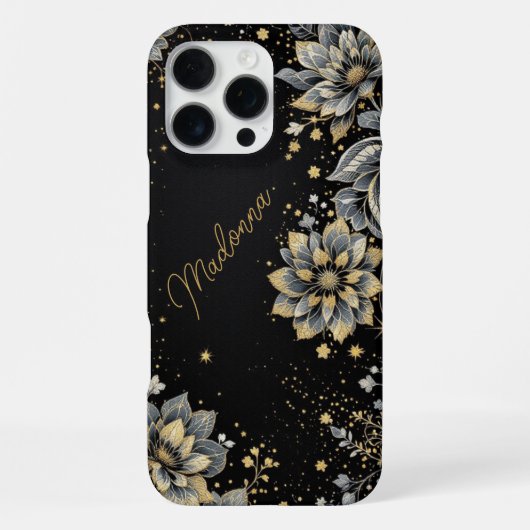 ダーク ラグジュアリー フラワー iPhoneケース (裏面)