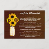 ダーク ラスティック イエロー フローラル メイソンジャー 安全対策 エンクロージャーカード (正面)