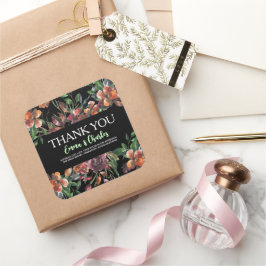 ダーク ワイルド フラワーズ セーブ ザ デート スクエアシール