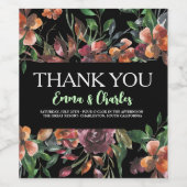 ダーク ワイルド フラワーズ セーブ ザ デート ワインラベル (シングルラベル)