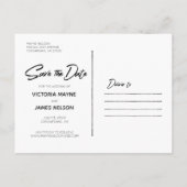 ダーク ヴィンテージ フラワル | セーブ・ザ・デート ポストカード (裏面)