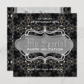 ダーク·中世部族融合特別パーティー招待状 招待状 (正面/裏面)