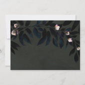 ダークBoho葉フローラハンドスティング日付を保存 セーブザデート (裏面)