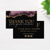 ダークmauve agate 感謝していお客様の割引カード (デスク)