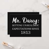 ダーシーさん: 1813年からの非現実的な期待 カード (正面/裏面インサイチュ)