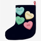 ダーシーと話すIII ラージクリスマスストッキング (裏面)