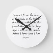 ダーシーの不滅の線はこの美しい時計に魅力を感じる ラウンド壁時計 (正面)