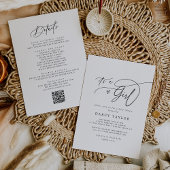 ダーシークラシック白黒女の子ベビーシャワー 招待状