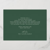 ダーシーグリーンフォイルボホDIYメリーモダンクリスマス 箔シーズンカード (裏面)