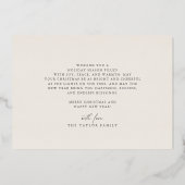 ダーシーゴールドフォイルファミリーヴィンテージメリークリスマス 箔シーズンカード (裏面)