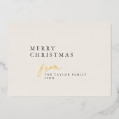 ダーシーゴールドフォイルボホDIYメリーモダンクリスマス 箔シーズンカード (正面)