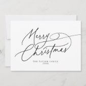 ダーシーブラックエレガントファミリーヴィンテージメリークリスマス シーズンカード (正面)