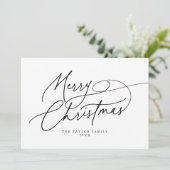 ダーシーブラックエレガントファミリーヴィンテージメリークリスマス シーズンカード (スタンド正面)