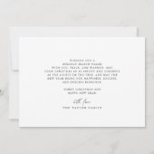 ダーシーブラックエレガントファミリーヴィンテージメリークリスマス シーズンカード (裏面)