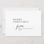 ダーシーブラックボユニークホDIYメリーモダンクリスマス シーズンカード (正面)