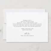 ダーシーブラックボユニークホDIYメリーモダンクリスマス シーズンカード (裏面)