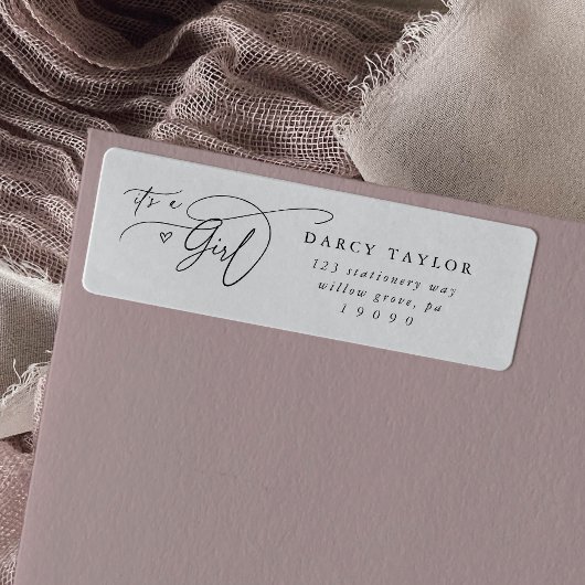 ダーシーボホガールベビーシャワー差出人住所ラベル ラベル