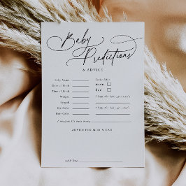 ダーシーボホベビー予測赤ちゃんシャワーゲームカード 招待状