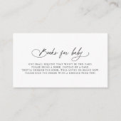 ダーシーボホ白黒ベビーシャワーブズベビー エンクロージャーカード (正面)